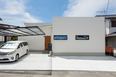 平屋ならではの大空間勾配天井リビング！憧れのお庭付きのお家🍃